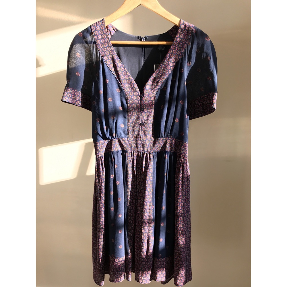 French Connection Navy Blue Floral Dress